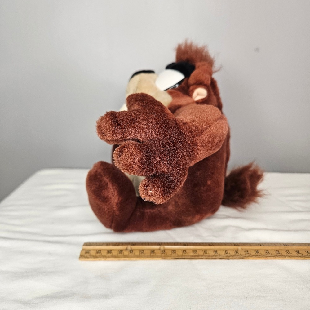 Vtg 1997‎ Looney Tunes Taz Tasmanian Devil Shakes Talks Plush Play By Play 10" - Picture 4 of 9